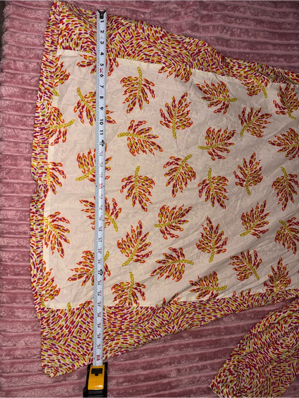GENERATION Y Cream Top with Pink, Orange & Yellow Swirl Print - Picture 10 of 11